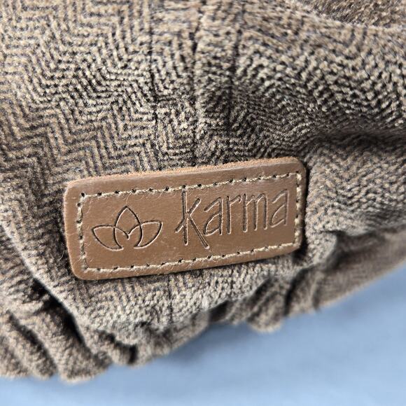 Karma Hat Cap Fitted Womens One Size Brown Floral Bird Cadet Embroidered - Picture 6 of 10